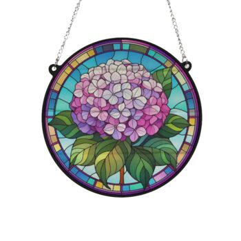 Hydrangea Stained Glass Effect Suncatcher, 6 of 6