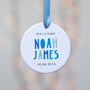 New Baby Boy Personalised Decoration, thumbnail 2 of 3