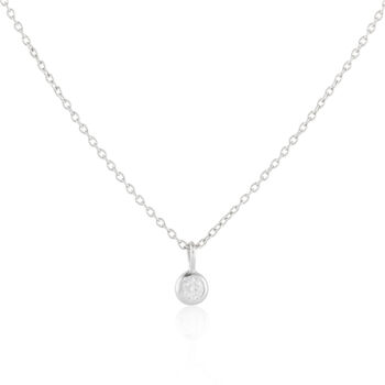 Hampton Moissanite And Silver Necklace, 4 of 5