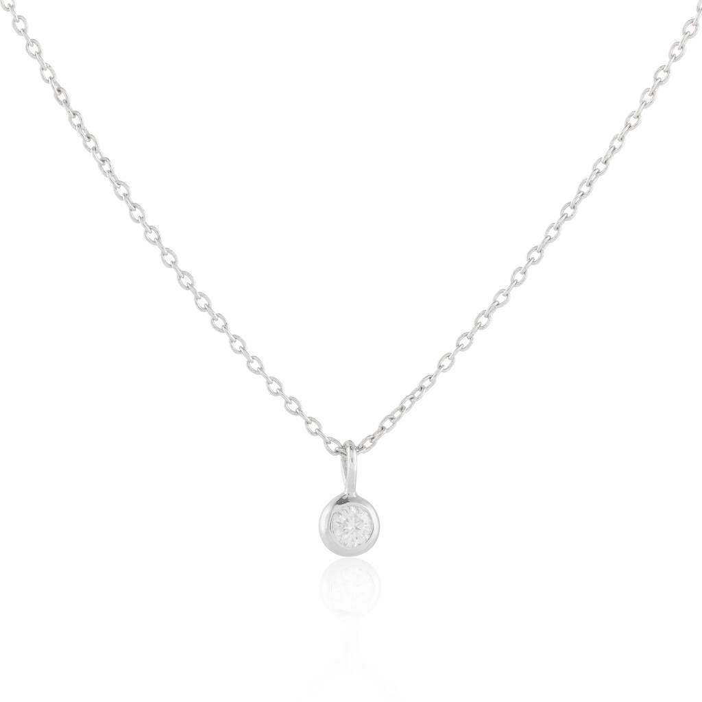 Hampton Moissanite And Silver Necklace, 1 of 4