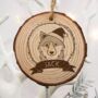 Personalised Natural Pine Wood Christmas Decoration, thumbnail 1 of 12