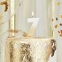 Gold Ombre Seven Number Birthday Candle, thumbnail 1 of 2