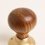 Set Of Two Plain Rosewood Door Knobs, thumbnail 2 of 10
