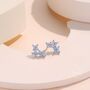 Tiny Hydrangea Bouquet Cz Stud Earrings, thumbnail 1 of 12