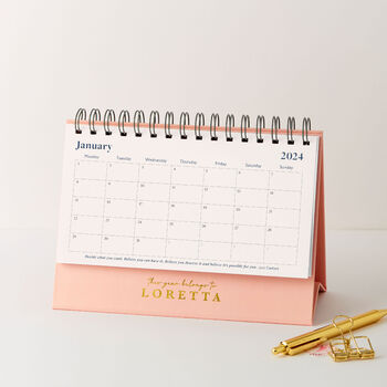 Personalised Stylish 2024 Desk Calendar, 2 of 6
