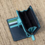 Womans Navy And Blue Leather Purse Wallet, thumbnail 11 of 11