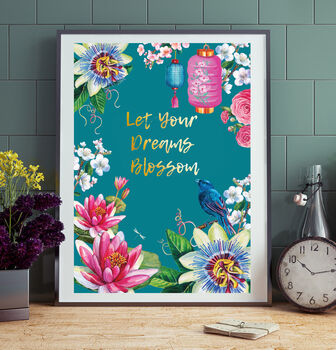 Let Your Dreams Blossom A3 Print, 3 of 4