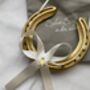 Personalised Gold Snowflake Christmas Lucky Wedding Horseshoe, thumbnail 1 of 8