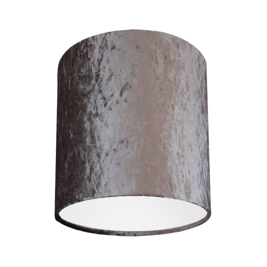 mink brown crushed velvet effect lampshade by quirk ...