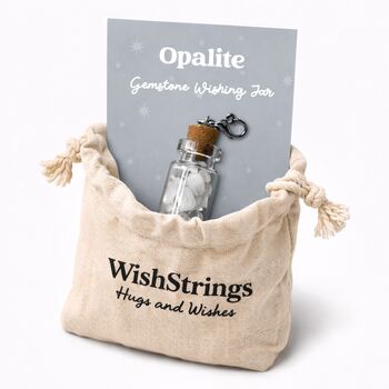 Opalite Gemstone Wishing Jar Inspiration Gift, 2 of 3