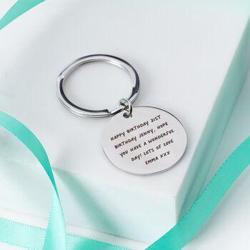 Personalised 'Have A Beautiful Day' Metal Keyring, 2 of 5