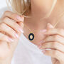 Oval Initial Necklace Pendant On Chain Gold Or Silver, thumbnail 2 of 9