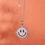 Smiling Face Stainless Steel Spinner Necklace, thumbnail 7 of 7