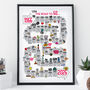 60th Birthday Personalised Print The Road To 60, thumbnail 3 of 12