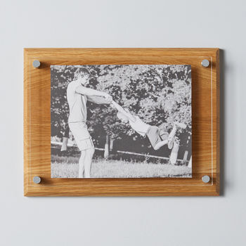 Oak A4 Picture Frame With Hidden Personalised Message, 3 of 8