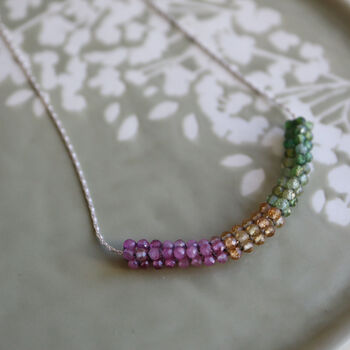Rainbow Tourmaline Beaded Necklace, 5 of 8