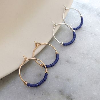 Petite Delica Hoops In Various Colours, 2 of 12