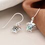 Sterling Silver Sea Turtle Drop Earrings, thumbnail 3 of 9