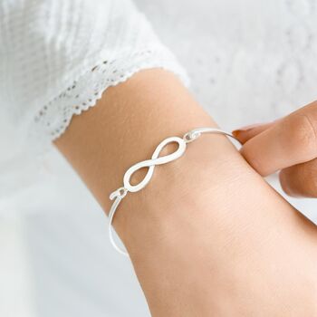 Chiara Sterling Silver Infinity Personalised Bracelet, 8 of 11