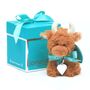 Easter Highland Brown Coo Cow Soft Toy Keepsake, thumbnail 1 of 3