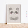 Cute Panda Bear Personalised Name Print, thumbnail 1 of 11