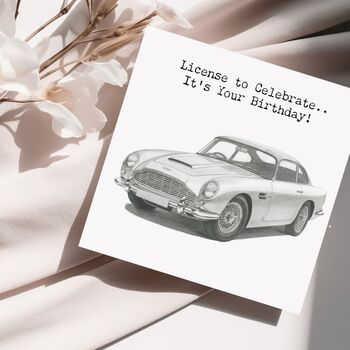 License To Celebrate Car Birthday Card, 3 of 6