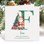 Personalised Santa Initial Christmas Card For Child, thumbnail 4 of 7
