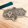Silver Hamsa Hand Metal Incense Stick And Cone Holder, thumbnail 2 of 6