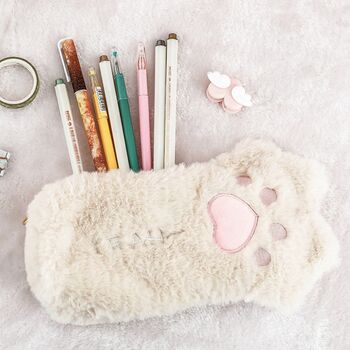 Cat Paw Fluffy Pencil Case, 2 of 4