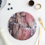 Red Round Earthy Placemats, Set Of Four, thumbnail 1 of 1