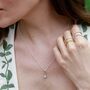 Sterling Silver Forget Me Not Flower Charm Necklace, thumbnail 1 of 5