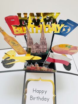 Poland Themed 3D Birthday Card, 2 of 5