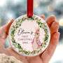 Baby's First Christmas Personalised Ceramic Bauble, thumbnail 1 of 5