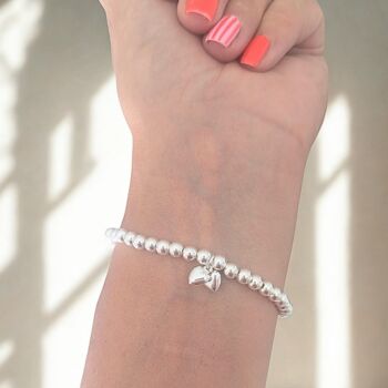 Sterling Silver 'Bride To Be' Beaded Stretch Bracelet, 2 of 7