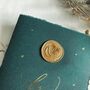 Dark Green Moon And Stars Vow Books With Wax Seal, thumbnail 3 of 7