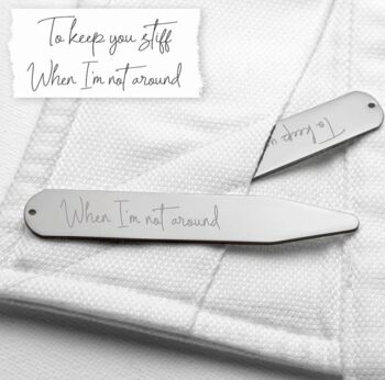 Personalised Handwriting Collar Stiffeners, 4 of 4