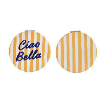 Bon Voyage 'Ciao Bella' Compact Mirror In Gift Box | Travel Friendly | Handbag Accessory, 4 of 4