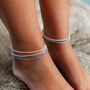 Ka'anapali Frosted Glass Beaded Anklet, thumbnail 1 of 12