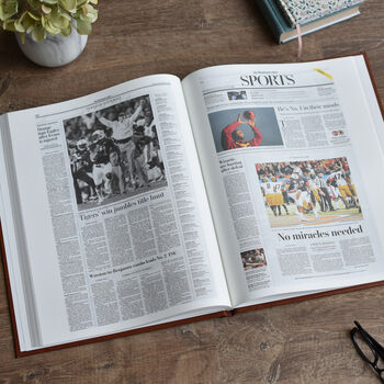 Auburn Tigers College Football Personalised Gift Newspaper History Book, 11 of 11