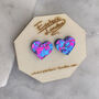 Colour Pop Confetti Heart Stud Earrings, thumbnail 7 of 8
