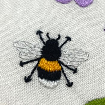 Beginners Embroidery Kit, Bees And Flowers, 5 of 9