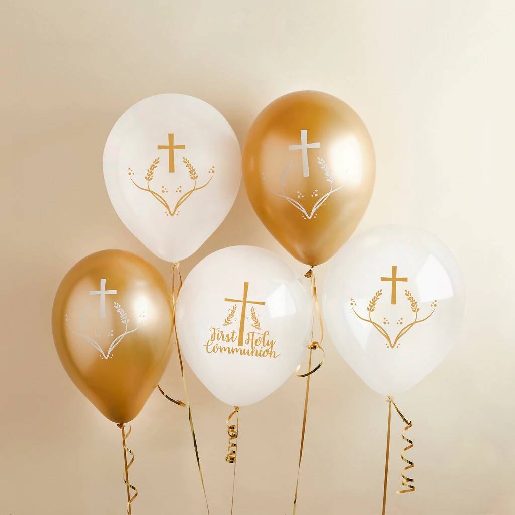 Five First Holy Communion Balloons, 1 of 2