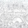 Happy Birthday Dinosaur Giant Colour In Activity Poster, thumbnail 3 of 8