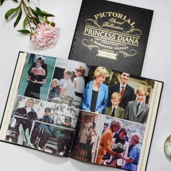 Personalised Princess Diana Leather Biography Book, 6 of 7