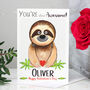 Personalised 'You're Awesome' Sloth Card, thumbnail 1 of 8