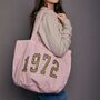Personalised Varsity Leopard Year Vintage Tote Bag, thumbnail 3 of 9