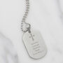 Personalised Cross Steel Dog Tag Necklace, thumbnail 1 of 6