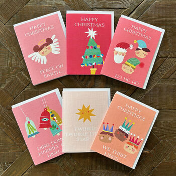 Mini Christmas Faces Card, 5 of 5