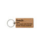 Dapper Chap 'Funcle' Rectangular Oak Keyring, thumbnail 2 of 4