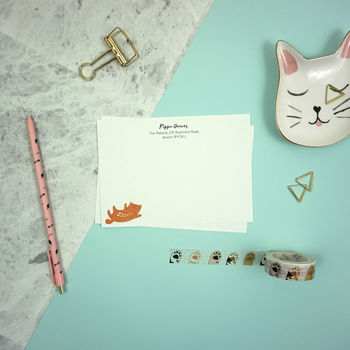 Personalised Cat Attack!!! Correspondence Cards, 4 of 11